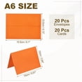 thumbnail image 2 of Uxcell 20 Pack Orange 4x6 Envelopes with Cards Self Seal A6 Envelopes for Greeting Cards and Invitations, 2 of 6