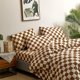 thumbnail image 4 of Plaid Funda Nórdica King Blanco Calabaza Color Checkerboard Funda Nórdica King Size, 4 of 7