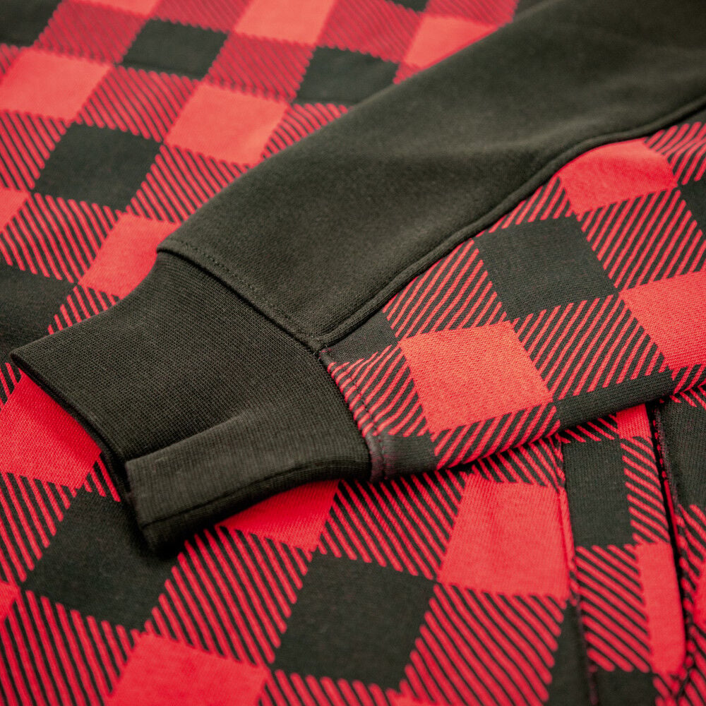 thumbnail image 6 of Eskimo Retro Buffalo Plaid Hoodie, Unisex, Plaid, 3X, 6 of 8