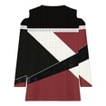 thumbnail image 4 of RXIRUCGD Blouse à Manches Courtes Rayée Décontractée pour Femmes, Vin, Taille : 3TG, 4 of 5