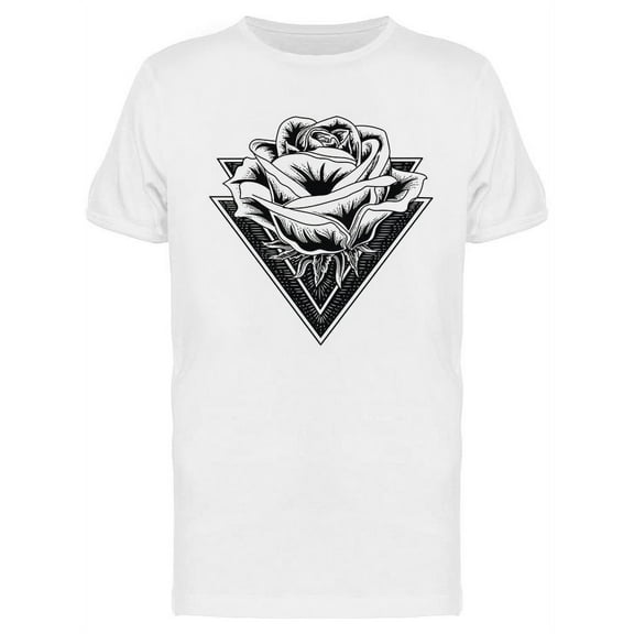 Rose In A Triangle T-Shirt Men -Image by Shutterstock, Male XX-Large