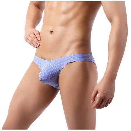 

Yunmic Mens Clearance Men s Fashion Casual Men s Underwear Low Waist Fashion Color Stripes Comfortable Erotic Panties