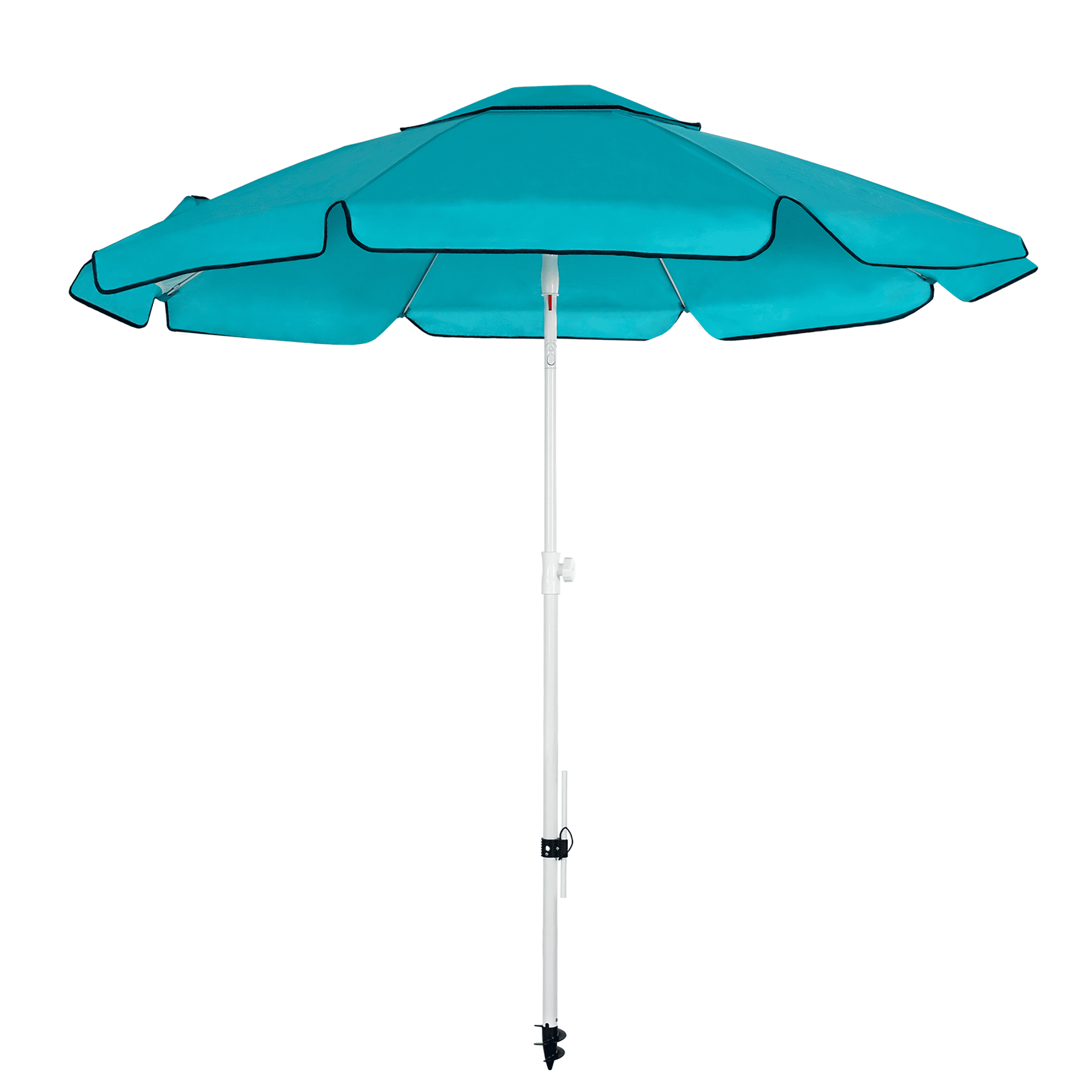 Abba Patio 7' Patio Beach Umbrella Sun Shade Tilt w/ Carry Bag, UV Protection, Lake Blue
