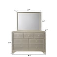thumbnail image 5 of Ortensia Champagne LED Upholstered Panel Bedroom Set Special Full 4 Piece: Bed, Dresser, Mirror, NightStand, 5 of 13