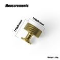 thumbnail image 6 of Goo-Ki Brushed Gold Zinc Alloy Cabinet Knob - Single Hole Striped Decorations Cabinet Pull Hardware for Bedroom, Kitchen, 6 Pack, 6 of 8