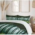 thumbnail image 6 of Ambesonne Jungle Duvet Cover Set, Mystic Forest Trees Twilight, 2-Calking, Evergreen Blue, 6 of 7
