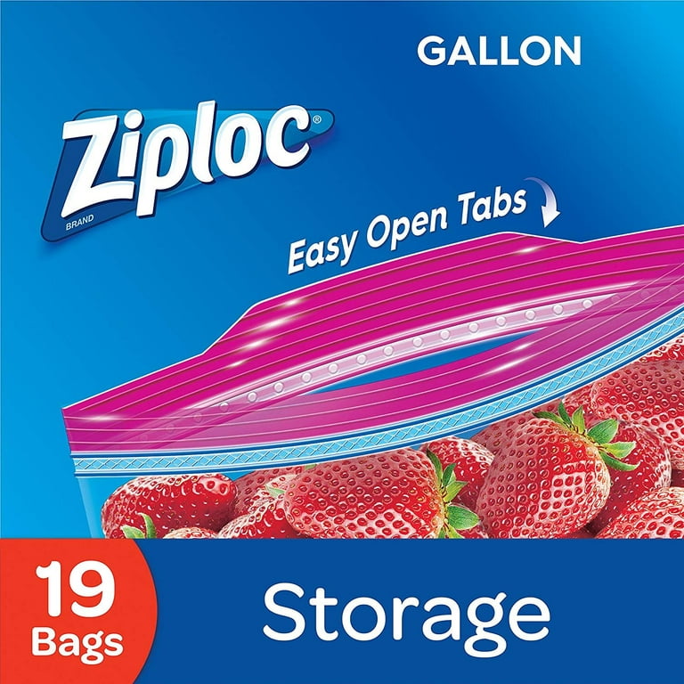 Ziploc Storage Bags Gallon 19 ct