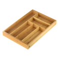 thumbnail image 1 of YBM Home Bamboo Cutlery Tray Flatware Silverware Drawer Organizer with 6 Compartments - 341, 1 of 6