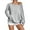 Gray1, variant on Annhoo Oversized Sweatshirts for Women Trendy Fall Shoulder Plain Loose Long Sleeve Tops with Pockets Fashion Clothes