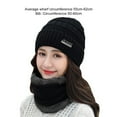 thumbnail image 5 of Womens Pom Beanie Hat Scarf Set Girls Cute Winter Ski Hat Slouchy Knit Skull Cap with Fleece Lined, 5 of 8
