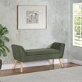 thumbnail image 2 of Castile Storage Bench in Pine Fabric  with Natural Legs, 2 of 11