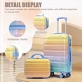 thumbnail image 3 of 2-Piece 14"/20" PC Spinner Luggage Set, Carry On Suitcase with Gradient Color & Combination Lock, Blue+Yellow, 3 of 9