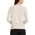 thumbnail image 3 of Suéter ligero de mujer Inspire Chic, con cuello redondo, botones, manga larga, color beige, 3 of 6