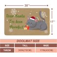 thumbnail image 3 of Cat Doormat Christmas Doormat Outdoor Entrance Christmas Rugs for Outdoor Welcome Mats for Front Door, Brown Indoor Christmas Mat Non Slip Door Mat Indoor or Outdoor for Home Decor, 30 X 17 Inch, 3 of 6