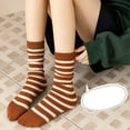 thumbnail image 3 of Dyfzdhu Women Striped Socks Mid Tube Autumn Winter Cotton Pile Socks Tube Socks, 3 of 4