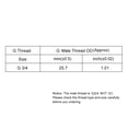 thumbnail image 4 of 1" Thread Diameter Air Compressor Fittings Clear Plastic Oil Sight Glass, 4 of 4