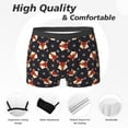 thumbnail image 2 of Men's Boxer Briefs, Fox Floral Print Soft Comfy Mens Underwear Boxer Briefs Breathable With Widen Waist, 2 of 7