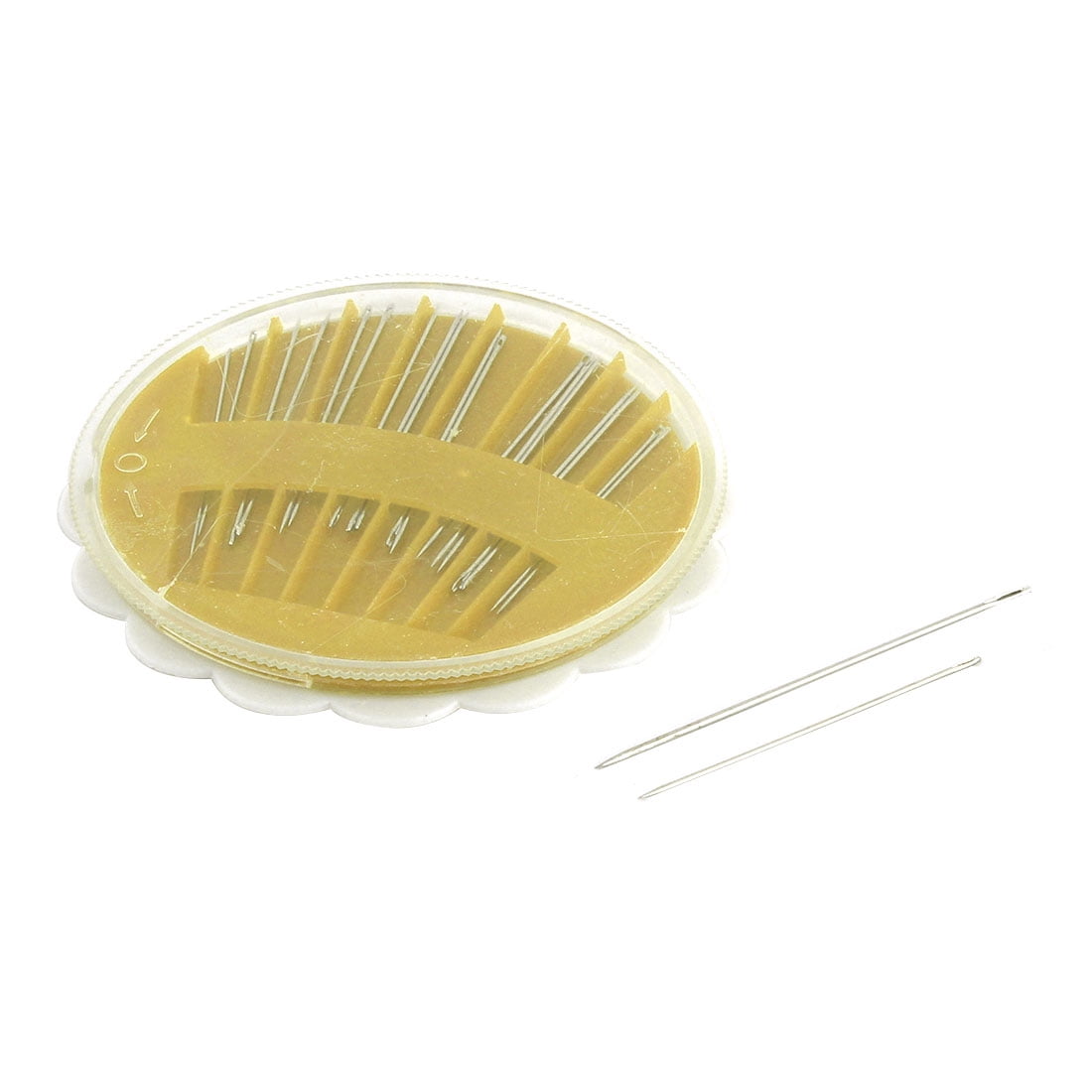 Household Clothes Repair Sewing Work Needles 20 in 1 Yellow w Plastic