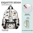 thumbnail image 2 of Excavator and Mountain White Pattern Cute School Backpack Bag for School with Padded Back and Adjustable Shoulder Straps 15.25"x11.5"x5.25", 2 of 2