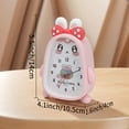 thumbnail image 3 of REGALWOVEN Desk Mechanical Alarm Clock, Lovely Three-dimensional Bunny-Shaped, Silent Non-Tick, Cute Pattern for Teens Pink Rabbit 4.1"L x 1.6"W x 5.5"H, 3 of 4