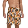 thumbnail image 2 of Wukai Cat Paws Men’s Short Pajama Pants With Pockets Soft Sleep Pj Shorts for Men-Large, 2 of 6