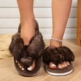 thumbnail image 2 of Xfvqtps Womens Fuzzy Flip Flops Winter Warm Flat House Shoes Soft Sole Non Slip Indoor Slides Cozy Ladies Home Slippers, 2 of 8