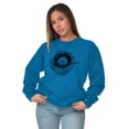 thumbnail image 3 of Whale Compass Free Spirit Animal Women Crewneck Sweatshirt Brisco Brands L, 3 of 6