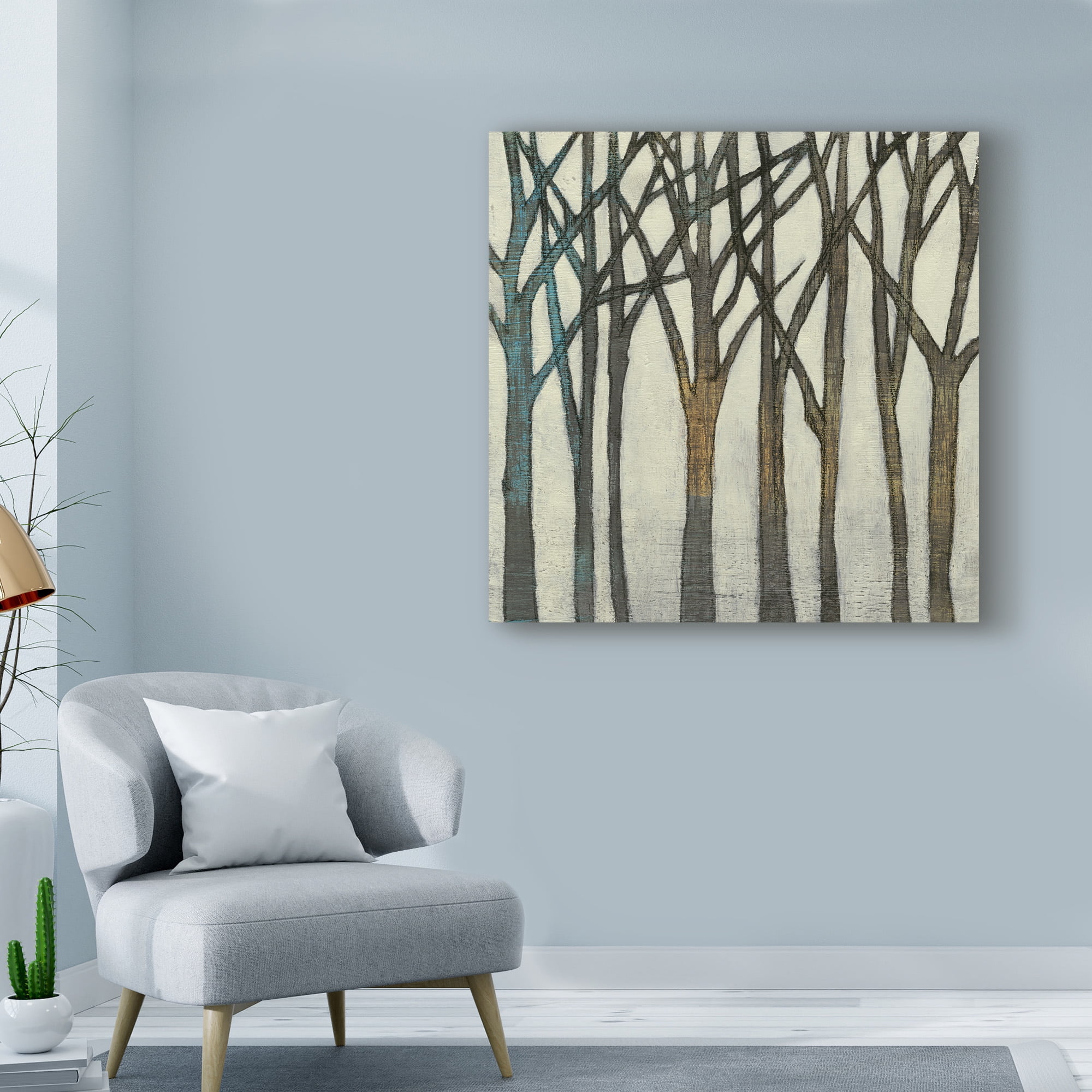 Trademark Fine Art 'Birch Line II' Canvas Art by Jennifer Goldberger