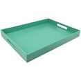 thumbnail image 6 of Green Serving Tray for Coffee Table, Rectangular Plastic Decorative Tray with Handles for Entertaining, Outdoor Patio, Living Room, Ottoman, Bathroom Counter, 11.8”*15.7”*1.6”, 6 of 6