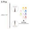 thumbnail image 2 of Uxcell 5Pcs US 9(5.5mm) Aguja de Tejer de Punta Doble con 10 Marcadores de Puntos para Proyectos Hechos a Mano, 2 of 5
