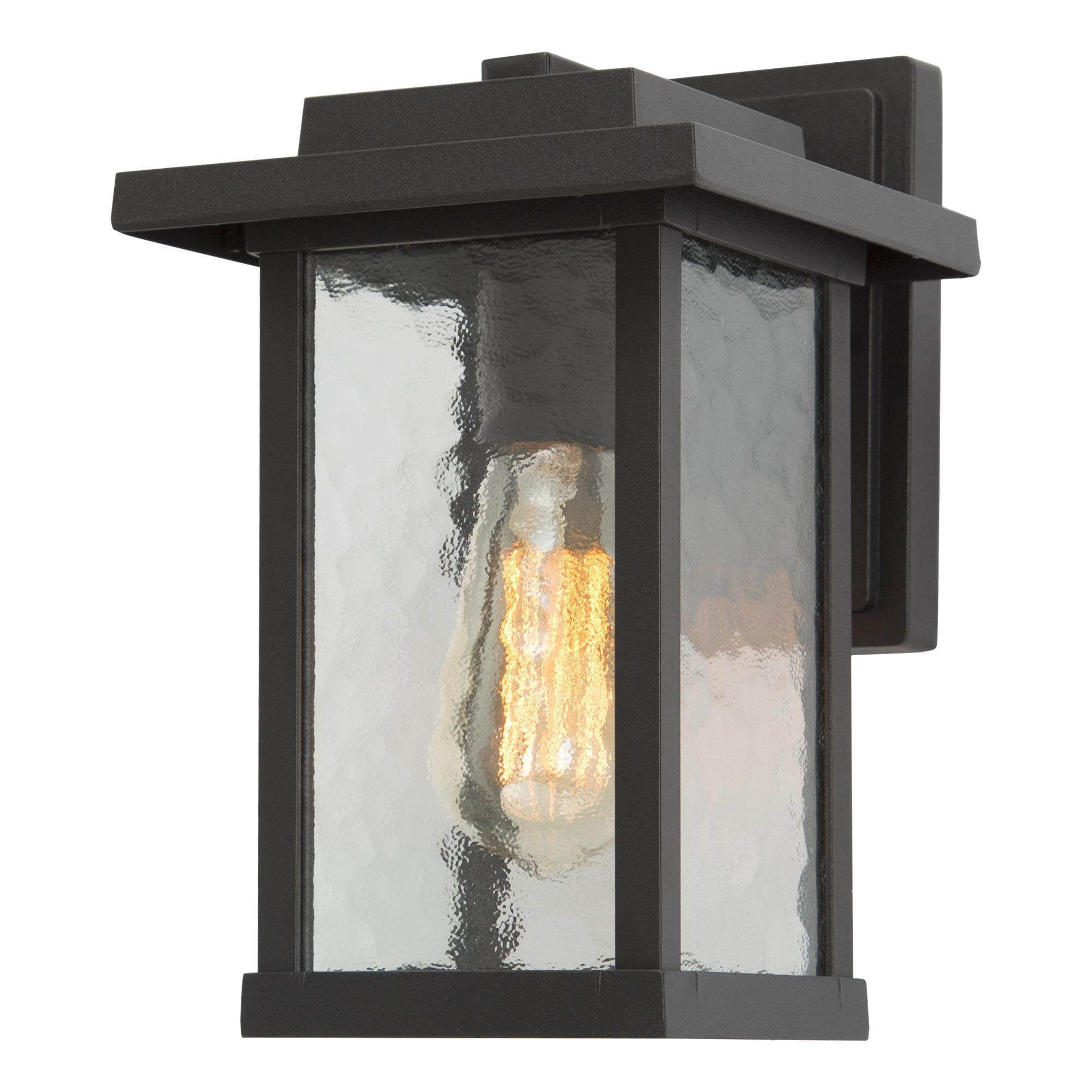 LNC 1-Light Modern Farmhouse Outdoor Wall Light, Matte Black Finish