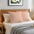 thumbnail image 6 of Pillow Covers 16x16 Set of 2, Buffalo Plaid Throw Pillow Covers Decorative Couch Cushion Cover, Farmhouse Orange Checkered Vintage Grid Microfiber Soft Square Pillowcases for Bedroom Living Room Sofa, 6 of 9