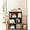 Black, variant on 3 Tier Wooden Bookcase with Rustic Wood Shelves, Engineered Wood Vertical Bookshelf, Wide Standing Book Shelf for Bedroom, Office, Living Room, Dark Gray