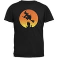 thumbnail image 1 of Halloween Witch Sunset Black Adult T-Shirt, 1 of 1