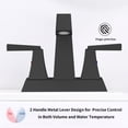 thumbnail image 4 of 2-Handle Bathroom Sink Faucet ‎   Matte Black 4 Inches Centerset Vanity Faucet, 4 of 6
