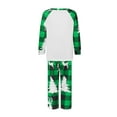 thumbnail image 4 of Elippeo Christmas Pajamas for Family Long Sleeve Snowflake Print Tops + Plaid Pants Set Winter Sleepwear, 4 of 10