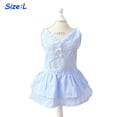 thumbnail image 2 of 2 vestidos de verano para perros, falda para cachorros y gatos, ropa de verano para mascotas (amarillo y azul), 2 of 6