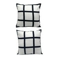 thumbnail image 1 of 2 Count Square Sublimation Blank Throw Pillow Funda de cojín 40x40cm DIY Fácil de limpiar, suave y agradable a Material 9 Grid, 1 of 9