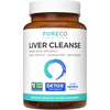 Pure Co Organic Liver Cleanse and Detox With Potent Milk Thistle Extract (80% Silymarin), Dandelion Root, Artichoke Leaf, Yellow Dock - Rescue Support Formula - 60 NON GMO Vegan Capsules