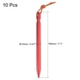 thumbnail image 2 of Uxcell 18cm/7.1 Inch Y-Beam Aluminum Tent Stakes Ground Pegs with Pull Rope Red 10 Pack, 2 of 4