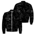 thumbnail image 3 of Chaqueta con cremallera y estampado de camuflaje para hombre, chaqueta clásica con estampado 3D de manga larga, informal, de gran tamaño, para primavera y otoño, 3 of 5