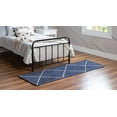 thumbnail image 2 of DecorAvenue Hand Woven Braided Farmhouse Jute Area Rug Navy Blue Color 2'6" ft x 6 ft, 2 of 6