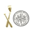 thumbnail image 3 of 14K Gold Crossing Baseball Bats Charm, 3 of 5