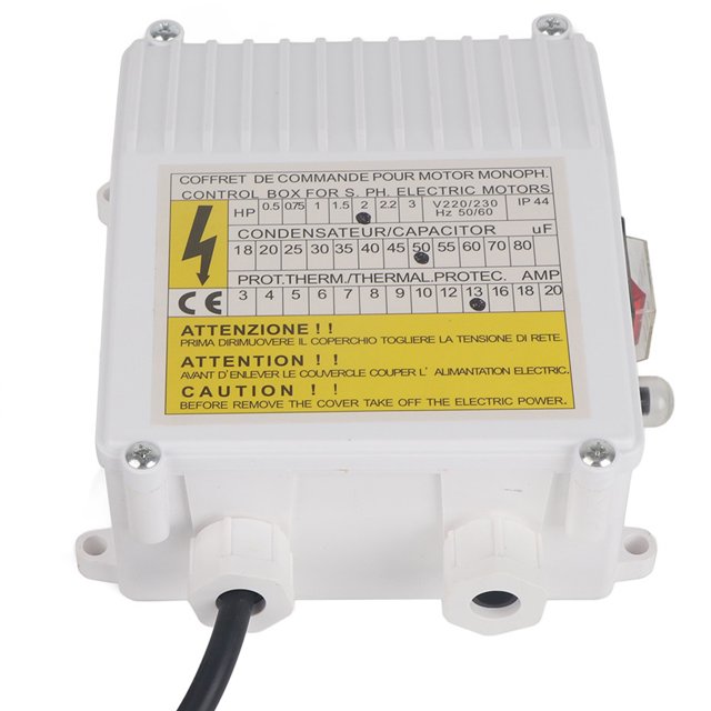 Pump Control Box ABS Copper Submersible Pump External Controller for Household Suction Pumps