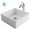 Spot-Free Stainless Steel, variant on KRAUS Elavo 15-inch Square White Porcelain Ceramic Bathroom Vessel Sink and Matte Black Arlo Faucet Combo Set with Pop-Up Drain
