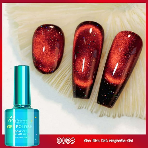 Xihbxyly Almacén de liquidación Esmalte de uñas gel 12D Esmalte de uñas en gel magnético 7,5 ml