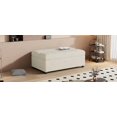 thumbnail image 4 of Twin Size Folding Ottoman Sleeper Bed with High-Density Foam Support, Convertible Guest Bed for Visiting Family, Durable Metal Frame, White, 4 of 9