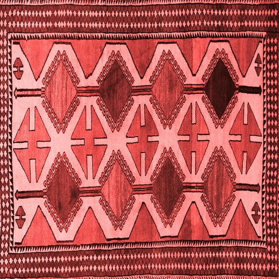 Ahgly Company Indoor Square Persian Red Traditional Area Rugs, 4' Square