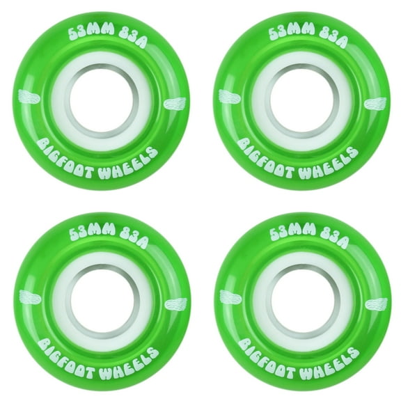 Bigfoot Skateboard Wheels 53mm 83A Soft Cruiser Filmer Wheels Green (Set of 4)