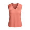 thumbnail image 3 of POIUYTR Women Summer Tank Tops Casual V Neck Wide Strap Sleeveless Shirts Loose Fit Solid Color Camisole, 3 of 6